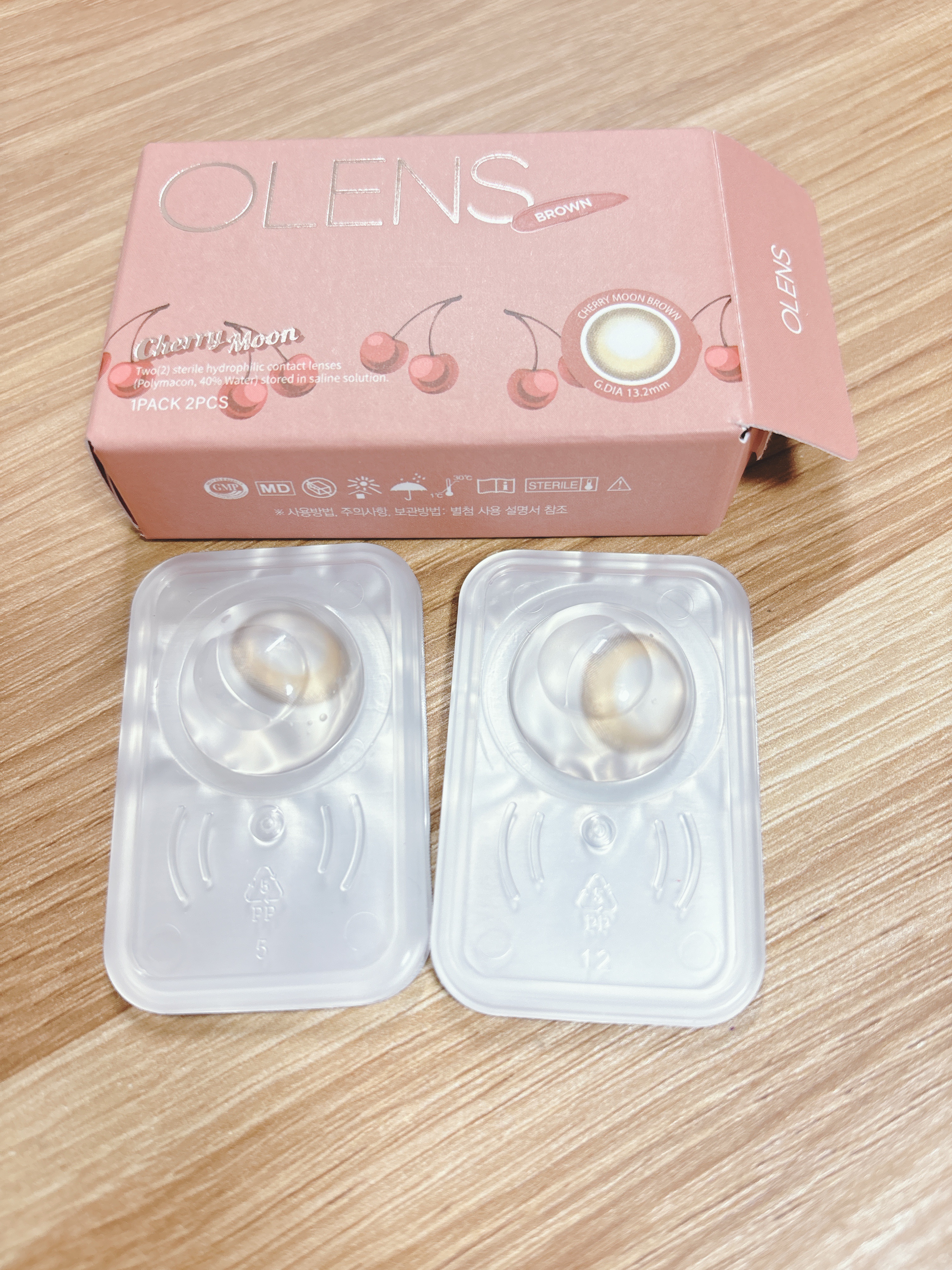 Cherry moon 1Month ブラウン/OLENS/カラーコンタクトレンズを使ったクチコミ（1枚目）