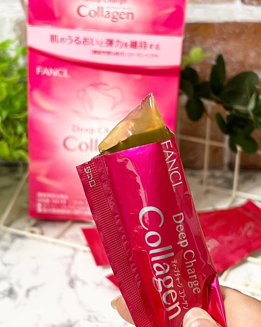 ディープチャージ コラーゲン スティックゼリー/ファンケル/美容サプリメントを使ったクチコミ(1枚目)