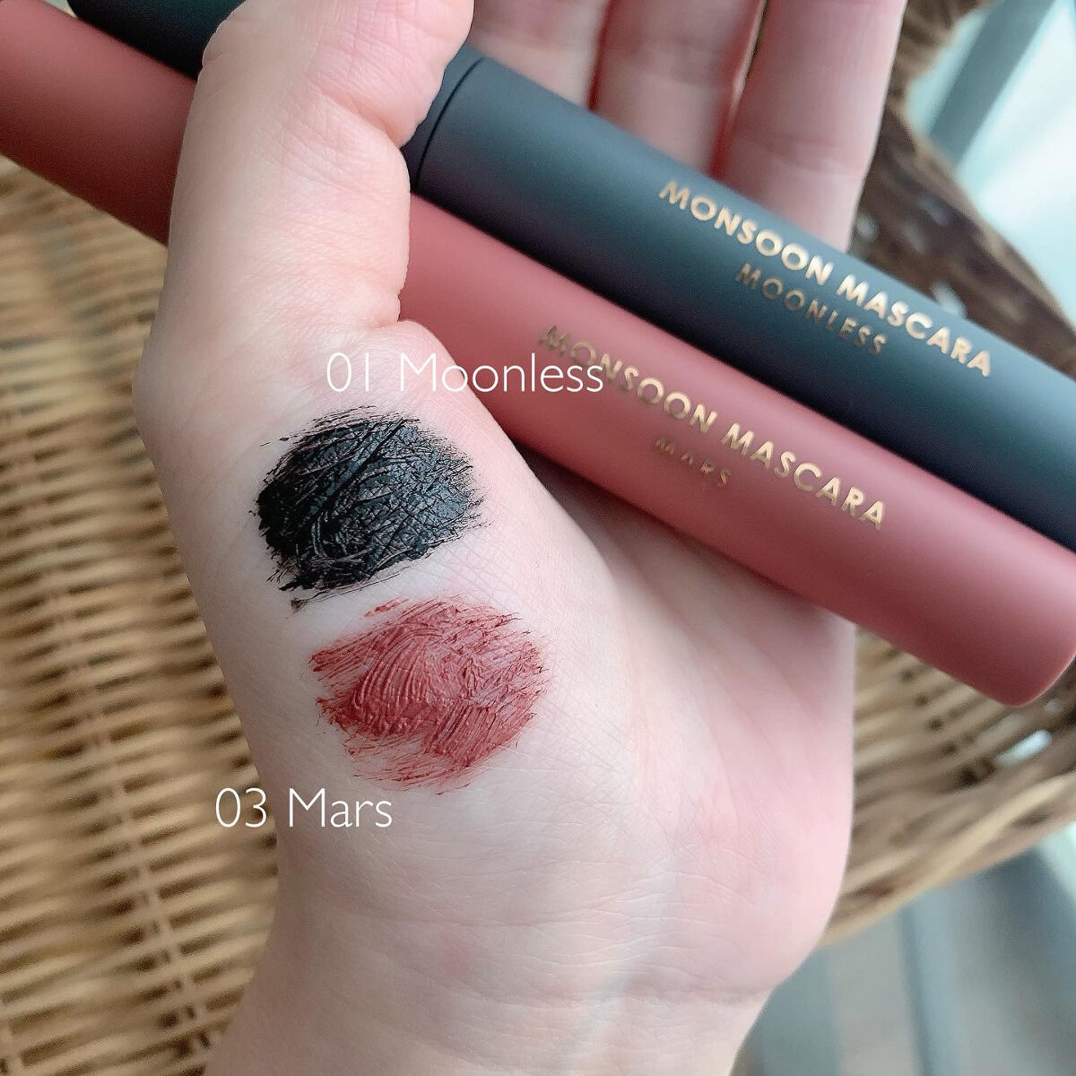 モンスーンカラーマスカラ 01 Moonless(ブラック)/CathyDoll/マスカラを使ったクチコミ（2枚目）