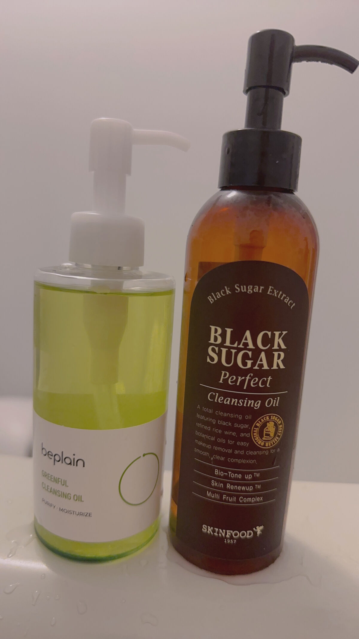 beplain 緑豆クレンジングオイルのクチコミ「最近はベビーオイル洗顔がメインだったのでクレンジングオイルの減りが遅かった

ブラックシュガー.....」（1枚目）