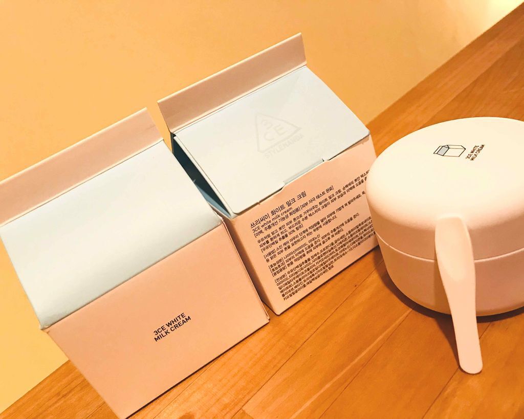 WHITE MILK CREAM/3CE/フェイスクリームを使ったクチコミ（1枚目）