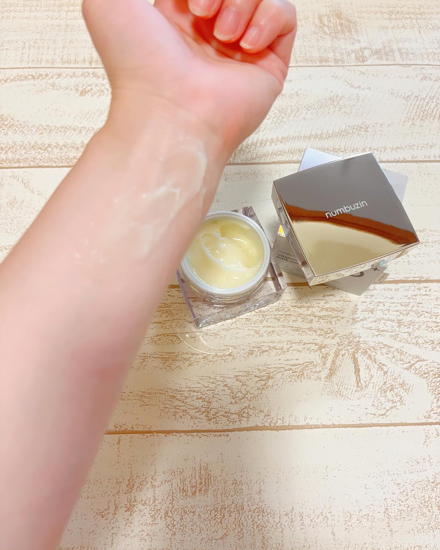 5番 白玉グルタチオンCメラゼロクリーム/numbuzin/フェイスクリームを使ったクチコミ(3枚目)