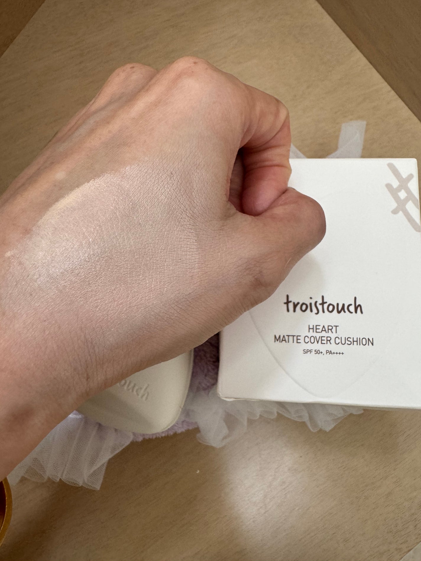 トワタッチ ハートクッション マットカバー/troistouch/クッションファンデーションを使ったクチコミ(3枚目)