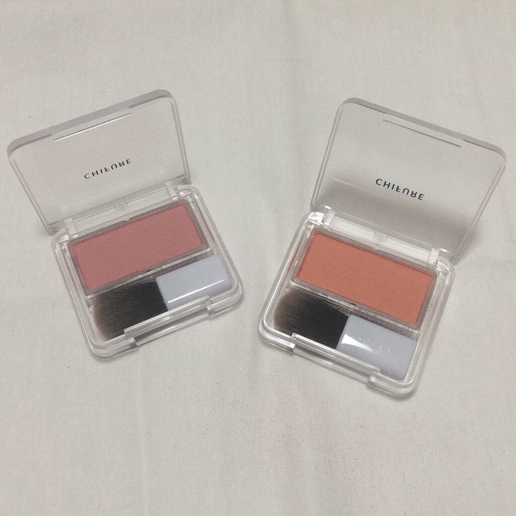 チーク カラー(ブラシ付)/ちふれ/パウダーチークを使ったクチコミ（2枚目）