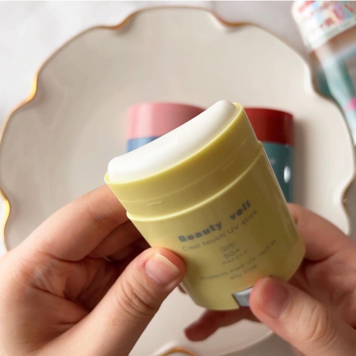 パウダリーUVスティック/Beauty veil/日焼け止めスティックを使ったクチコミ(7枚目)