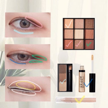 UR GLAM　BLOOMING EYE COLOR PALETTE/U R GLAM/パウダーアイシャドウを使ったクチコミ（2枚目）