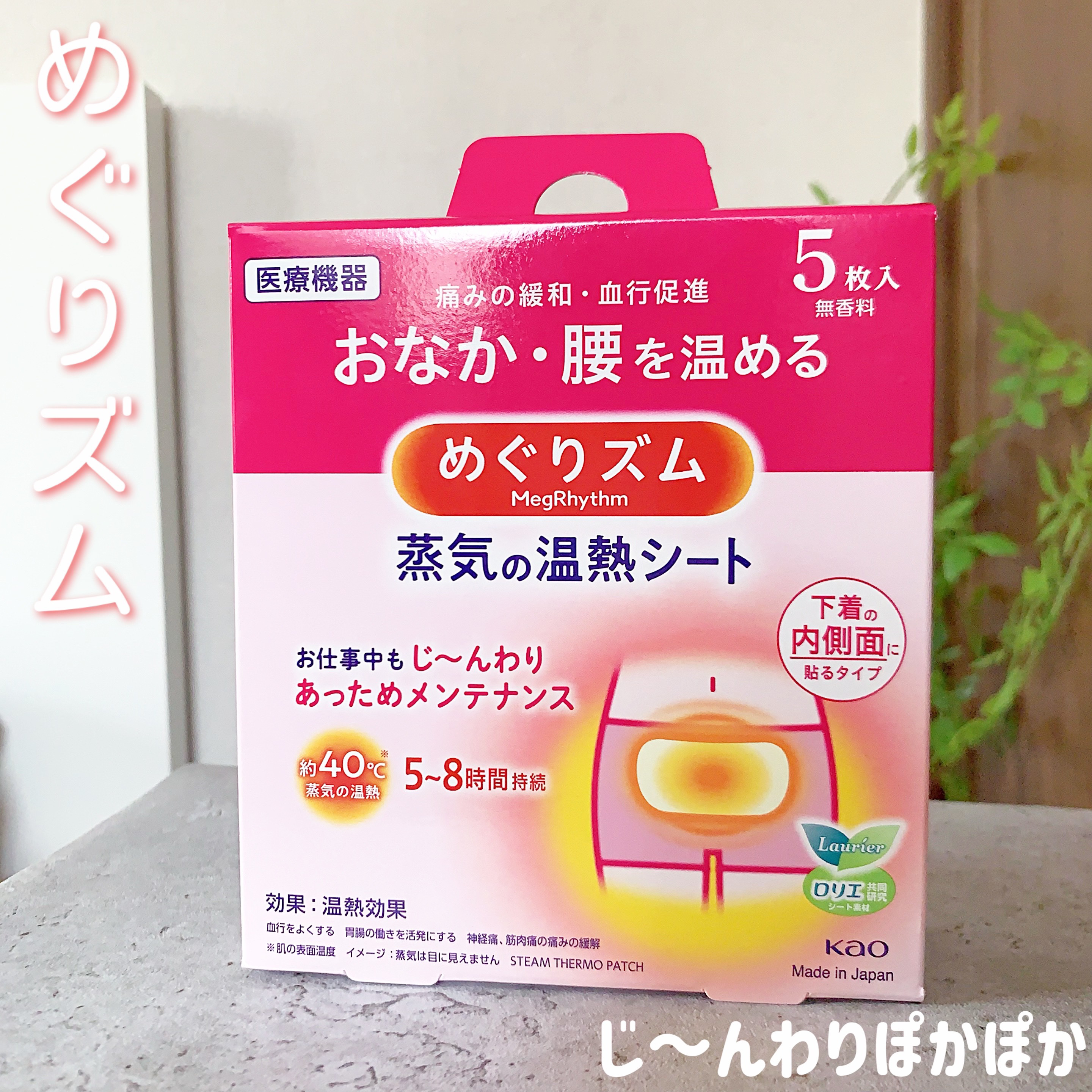 蒸気の温熱シート 下着の内側面に貼るタイプ/めぐりズム/その他を使ったクチコミ（1枚目）