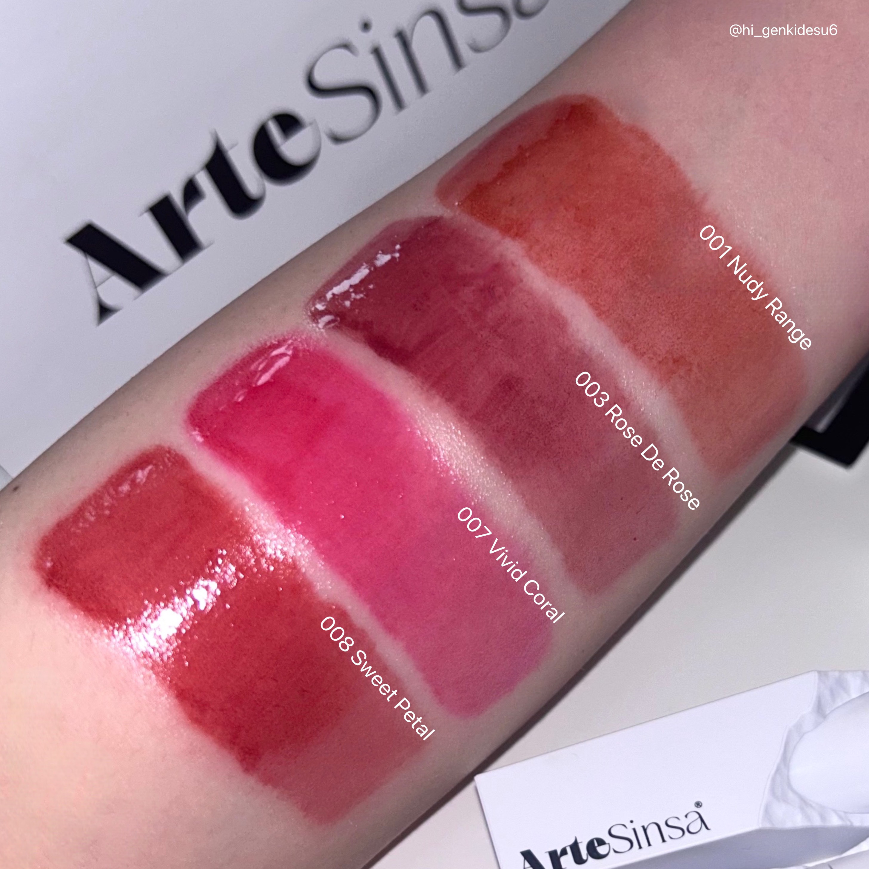 ビルダブルデューイフィットティント 007 Vivid Coral/ArteSinsa/リップティントを使ったクチコミ（2枚目）