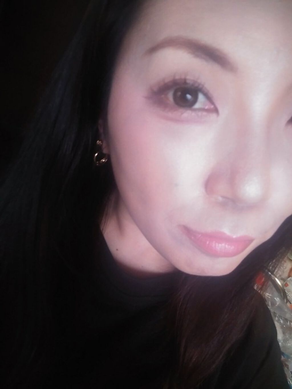 ラスティンググロスリップ/CEZANNE/口紅を使ったクチコミ（3枚目）