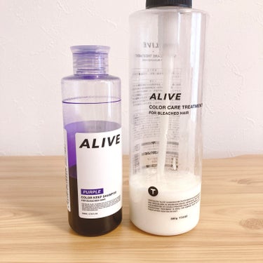 ALIVE カラーケアトリートメントのクチコミ「【💟紫ﾑﾗｼｬﾝ💇‍♀️】

ALIVE
カラーケアトリートメント
カラーキープ シャンプー
.....」（2枚目）