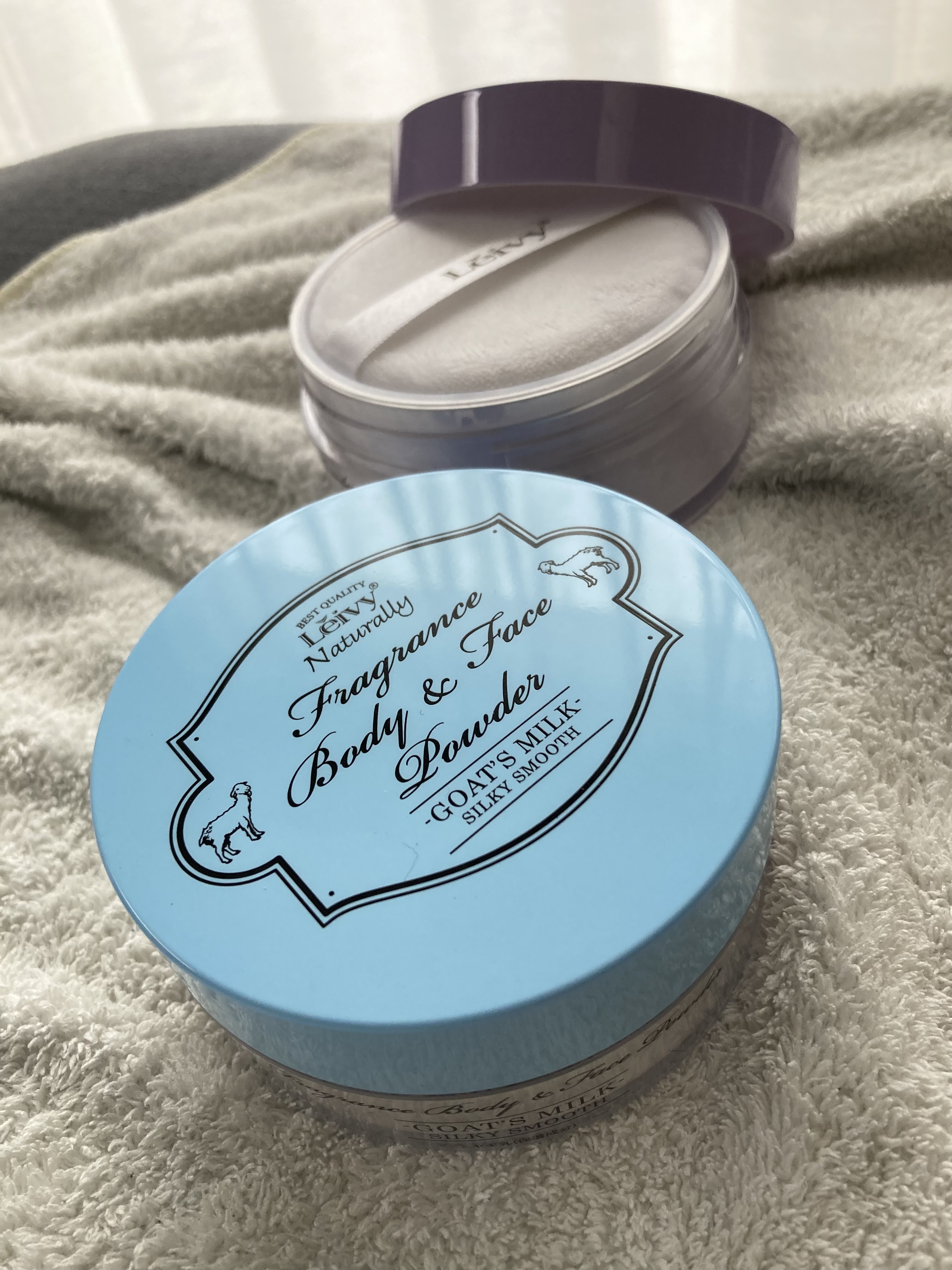 フレグランス ボディ＆フェイスパウダー ゴートミルク/Leivy/ルースパウダーを使ったクチコミ（1枚目）