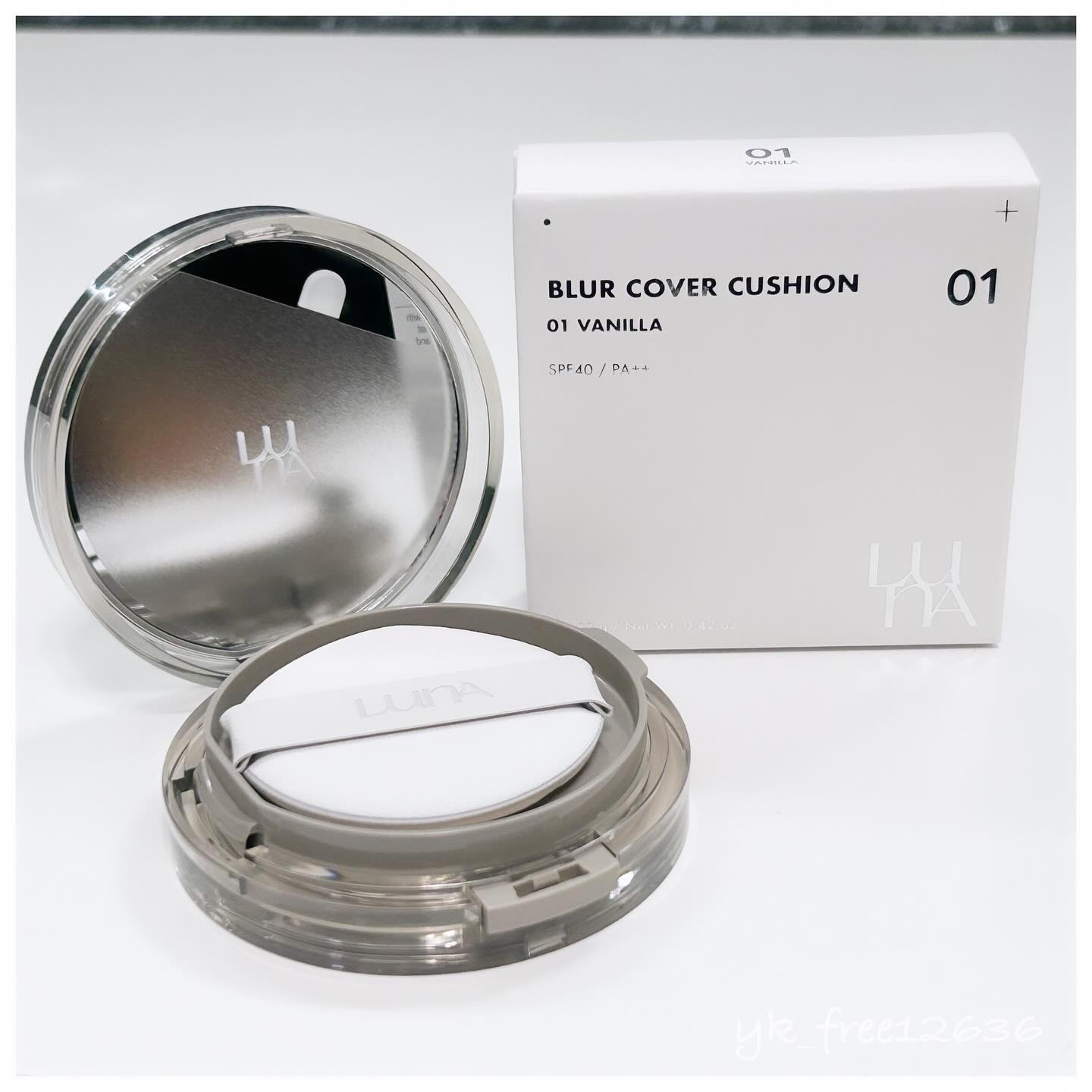 ブラーカバークッション/LUNA/クッションファンデーションを使ったクチコミ（3枚目）