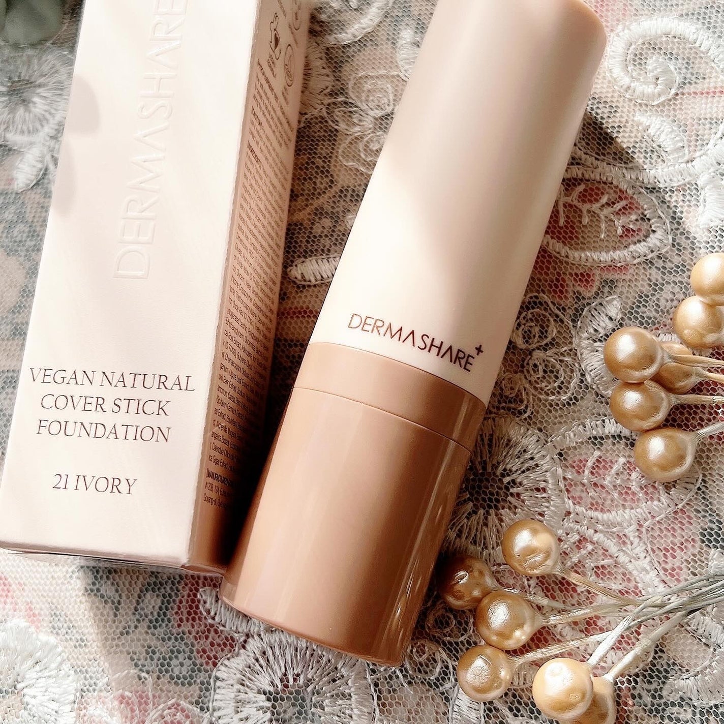 ヴィーガンナチュラルカバースティックファンデーション/DERMASHARE/その他ファンデーションを使ったクチコミ(9枚目)