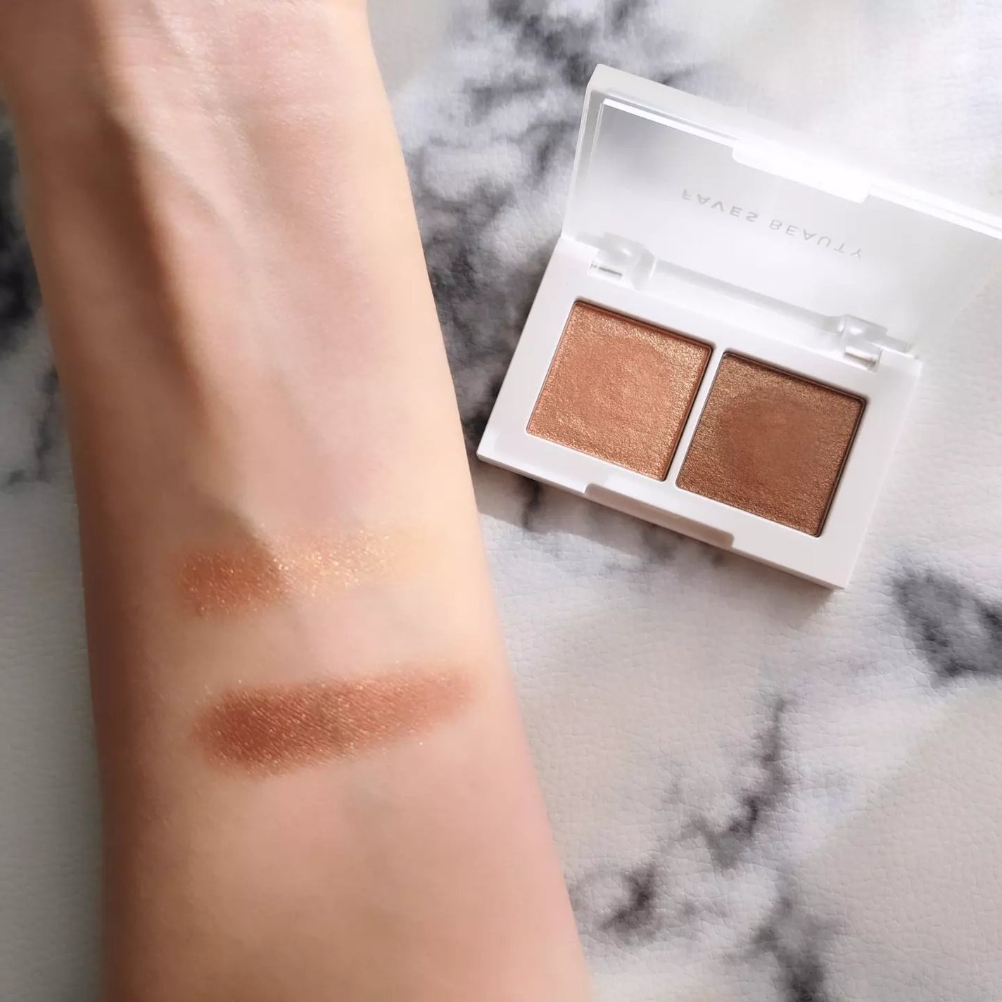 マイカラー デュオシャドウ/FAVES BEAUTY/アイシャドウパレットを使ったクチコミ(3枚目)