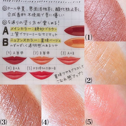 リップスティックデュオ ニュアンスカラー/KIREI FACTORY/口紅を使ったクチコミ(2枚目)