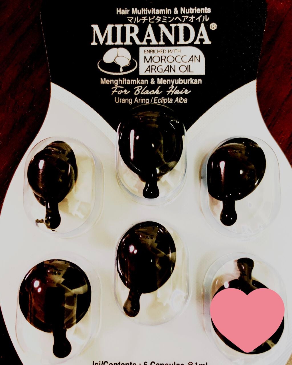 ヘアビタミン シャイニーヘアオイル/MIRANDA/ヘアオイルを使ったクチコミ(1枚目)