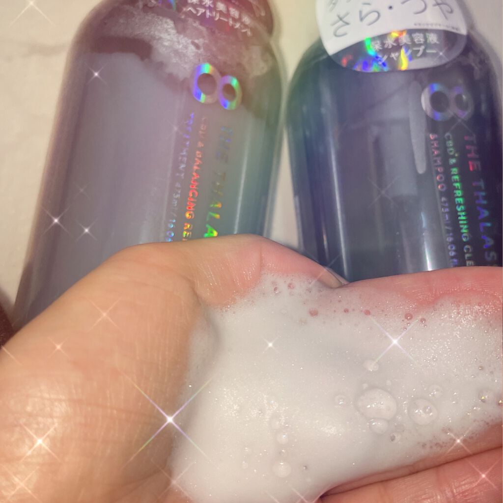 エイトザタラソ ユー CBD＆リフレッシング クレンズ 美容液シャンプー／CBD＆バランシング ダメージリペア 美容液ヘアトリートメント/エイトザタラソ/市販シャンプーを使ったクチコミ（2枚目）