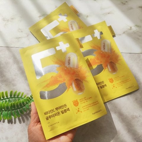 5番 白玉グルタチオンCふりかけマスク/numbuzin/シートマスク・パックを使ったクチコミ(3枚目)