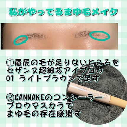 超細芯アイブロウ/CEZANNE/アイブロウペンシルを使ったクチコミ(3枚目)