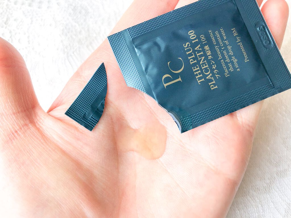 【馬プラセンタ原液100】プラセンタ原液100美容液　パウチ　1ml (馬プラセンタ)/パーフェクトC/美容液を使ったクチコミ（2枚目）