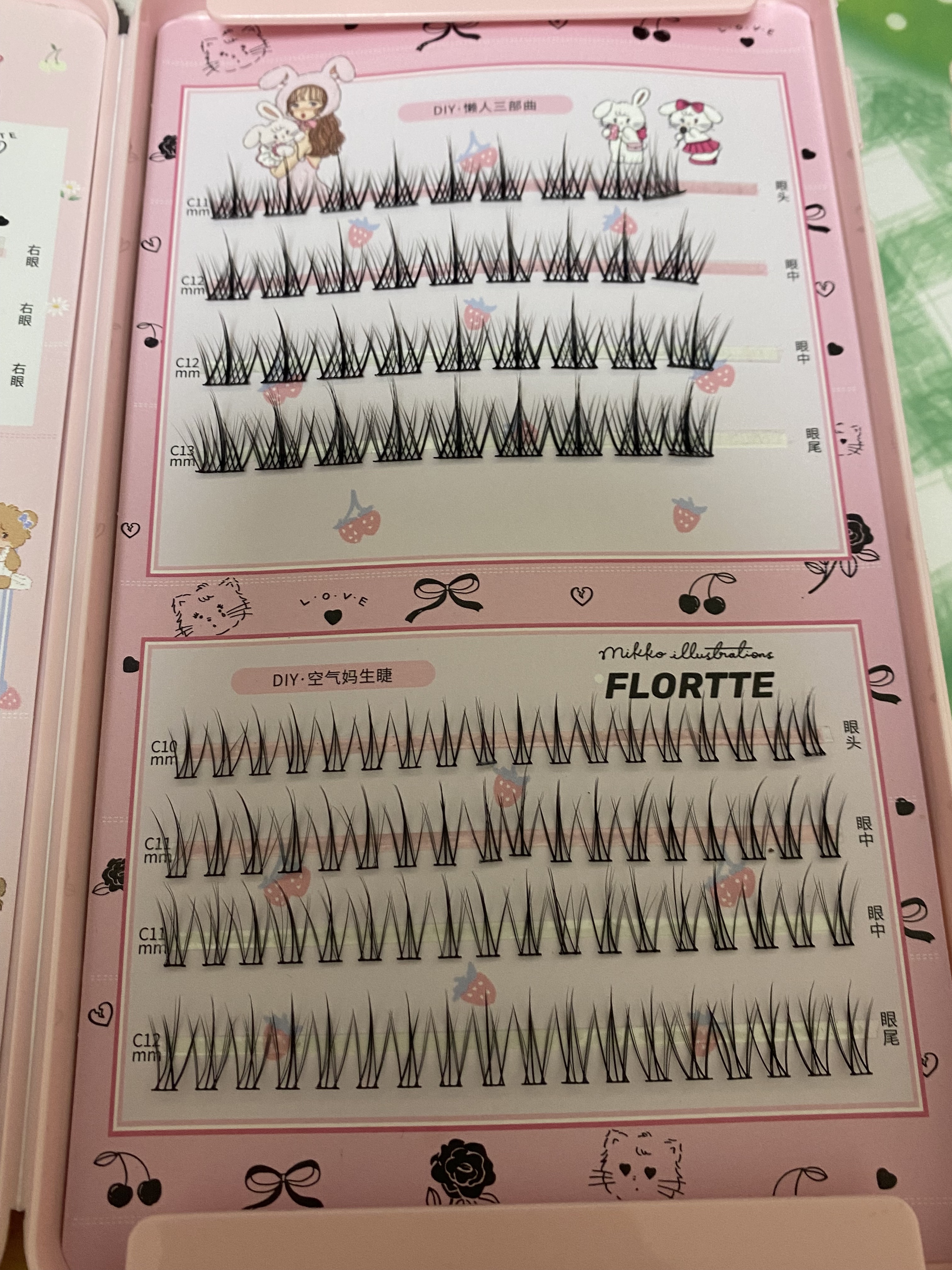 Mikko False Eyelashes(5 types 242 pieces＆Free Eyelash Curler)/FLORTTE/つけまつげを使ったクチコミ（3枚目）
