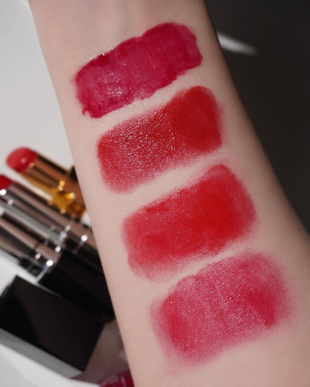 CHANEL・Dior・YVES SAINT LAURENT BEAUTE・M・A・Cの口紅を使っ CHANEL・Dior・YVES SAINT LAURENT BEAUTE・M・A・Cの口紅を使っ