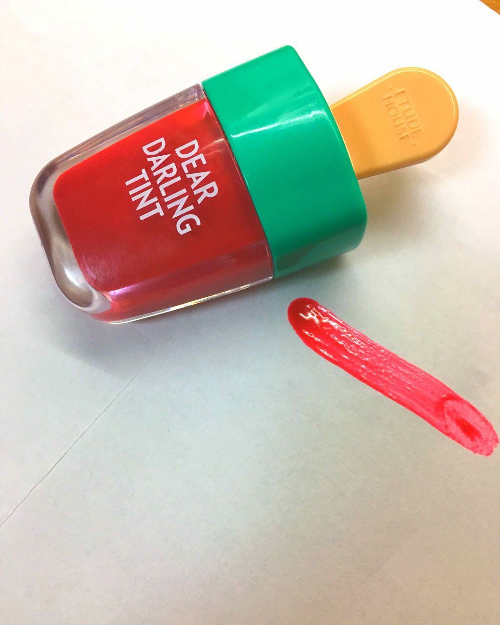 ディアダーリン ウォータージェルティント （アイスティント）/ETUDE/口紅を使ったクチコミ（1枚目）