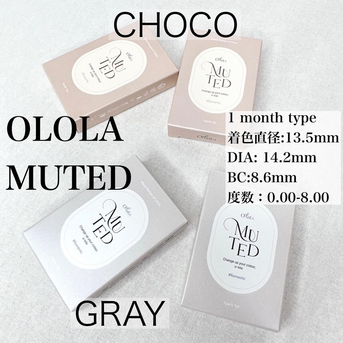 ミューテッド 01 グレー/OLOLA/カラーコンタクトレンズを使ったクチコミ（2枚目）