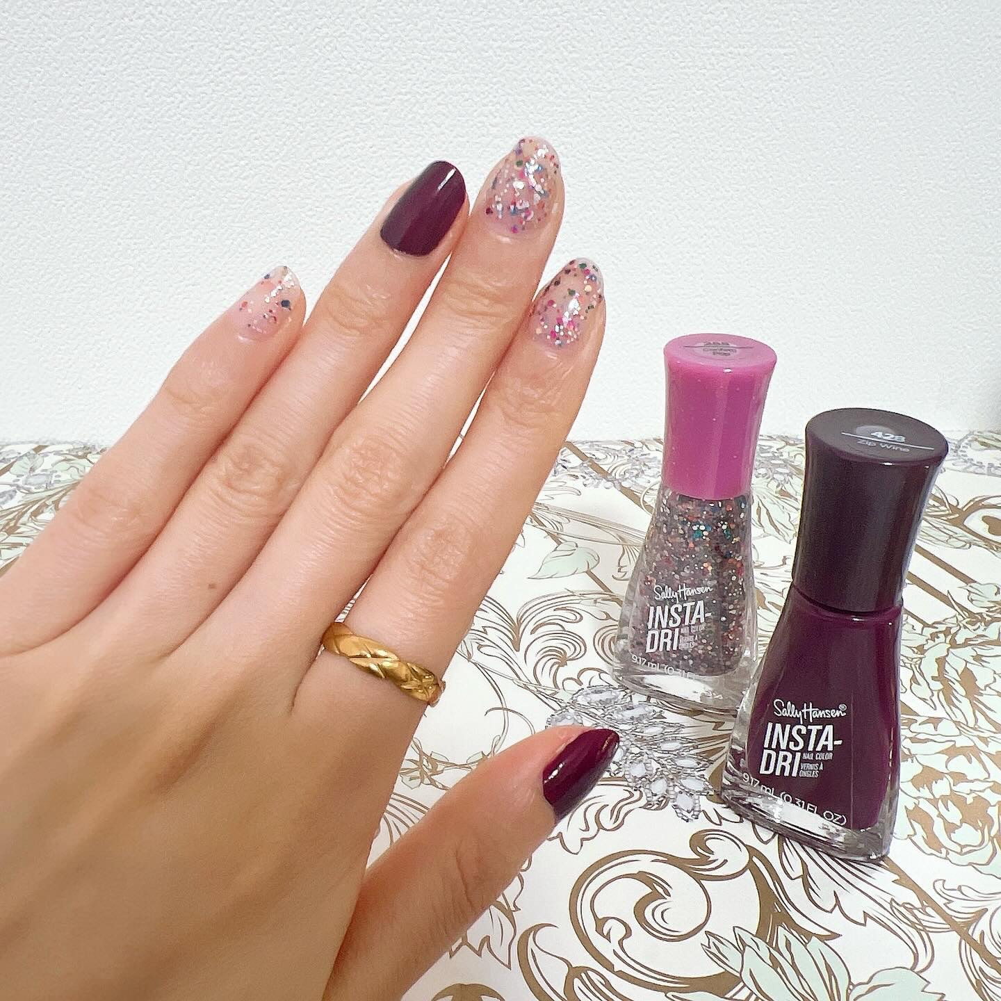 インスタドライ ネイルカラー/サリーハンセン/オールインワンネイルを使ったクチコミ（3枚目）