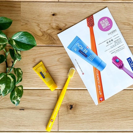 クラプロックスビーユー 歯ブラシ+歯みがきパック ピーチ+アプリコット/CURAPROX/歯磨き粉を使ったクチコミ(4枚目)