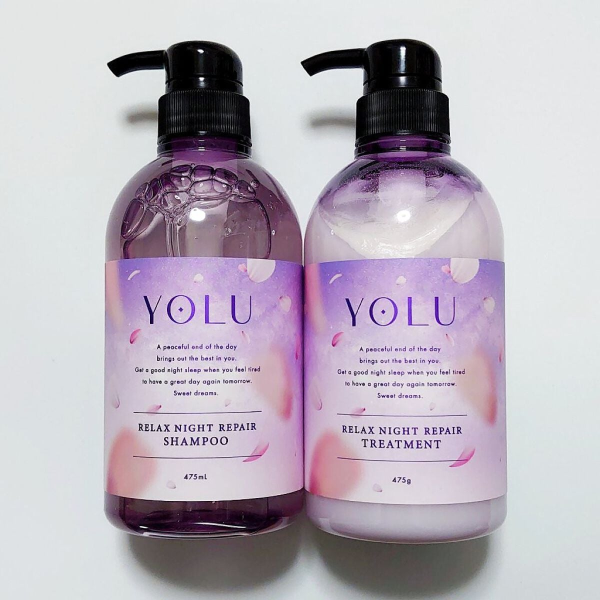 サクラ リラックスナイトリペアシャンプー/トリートメント/YOLU/市販シャンプーを使ったクチコミ(2枚目)