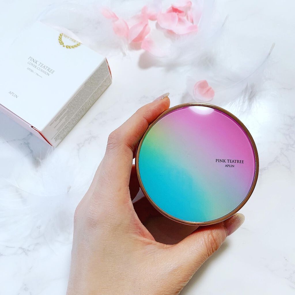 ピンクティーツリーカバークッション/APLIN/クッションファンデーションを使ったクチコミ（2枚目）