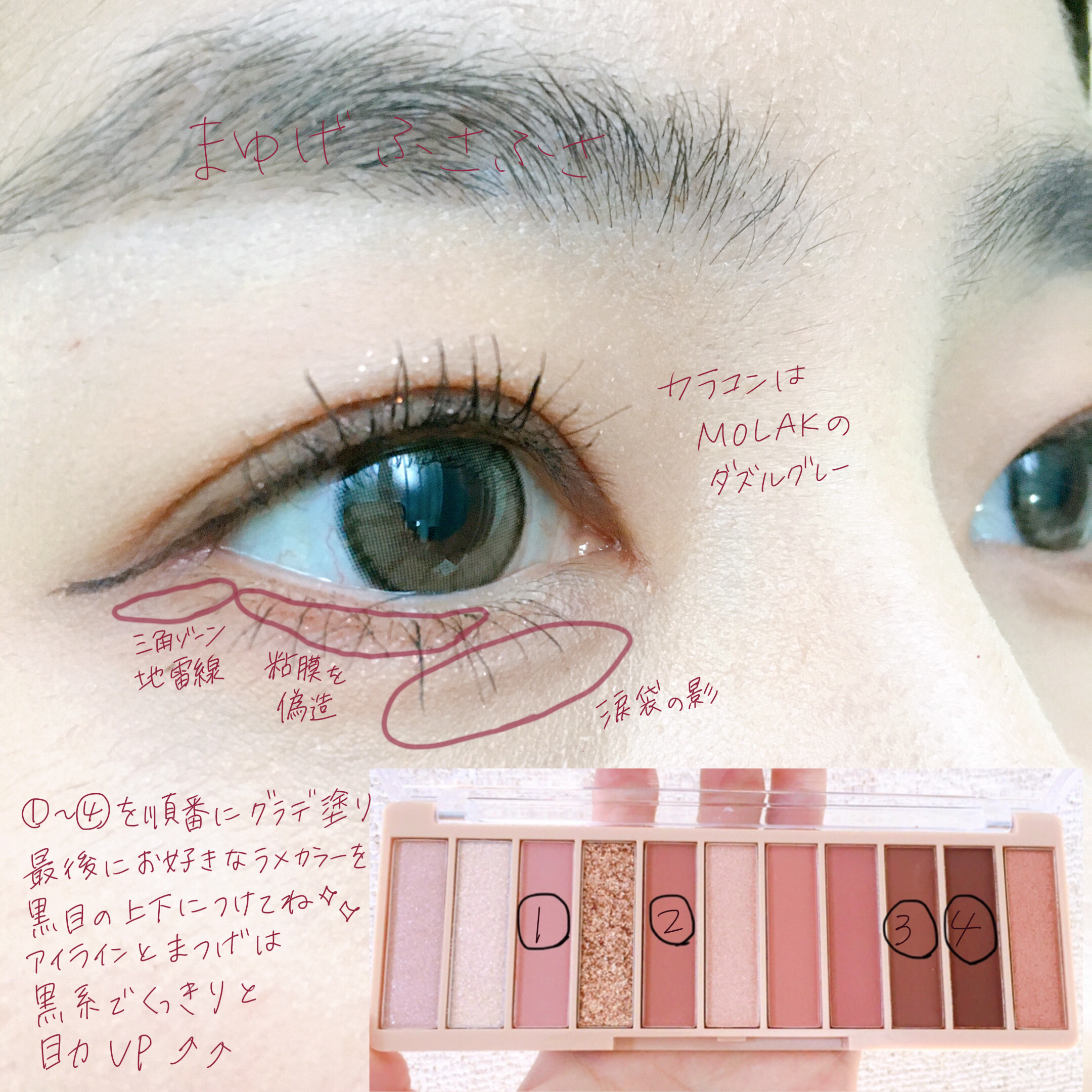 アイシャドウパレット/coou/アイシャドウパレットを使ったクチコミ（3枚目）