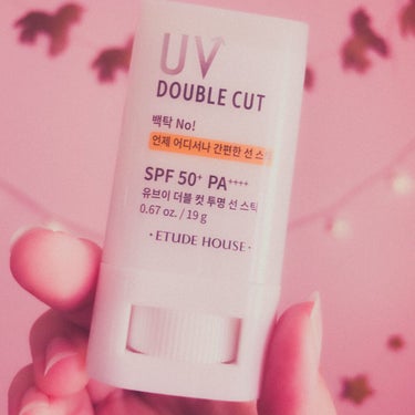 ETUDE ダブルカット クリアUVスティックのクチコミ「🌞塗りやすい！スティック型UVカットクリーム♡ダブルカットクリアUVスティック🌞

☑︎ 使用.....」（1枚目）