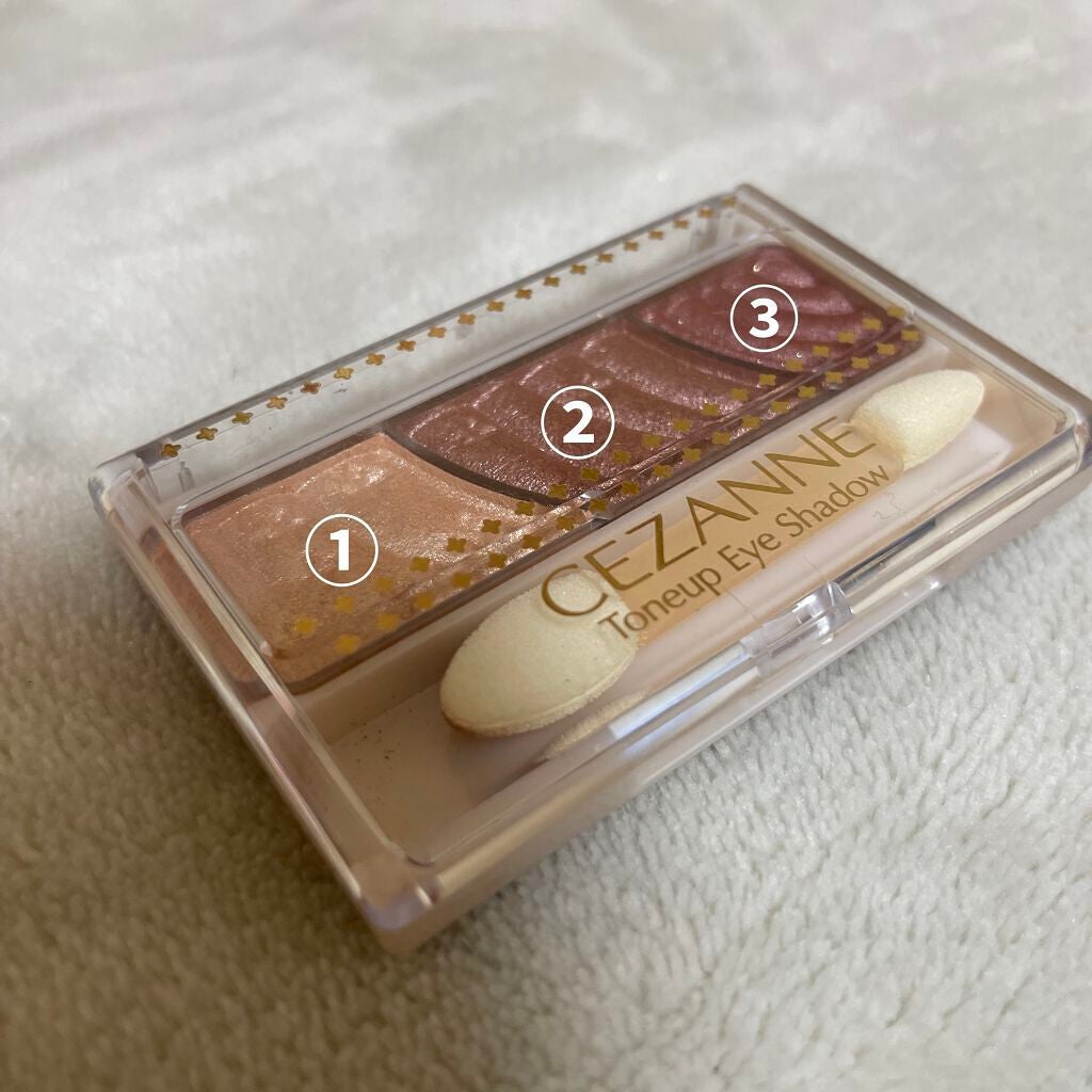 トーンアップアイシャドウ/CEZANNE/アイシャドウパレットを使ったクチコミ(2枚目)