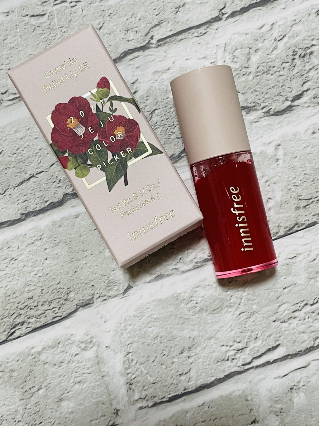 カメリア　リリーフ　リップオイル/innisfree/リップグロスを使ったクチコミ（2枚目）