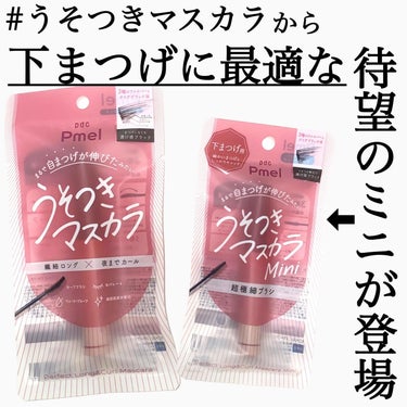 \まるで自まつげが伸びたみたい🩷/
あの大バズりした #うそつきマスカラ に
下まつげに最適なミニが新発売😍♥️！！
⁡
うそつきマスカラは自まつげが伸びたみたいな
ナチュラルなあざとまつげが作れるマス