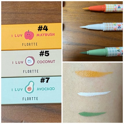 サラダdeフルーツカラーリキッドアイライナーWP/FLORTTE/リキッドアイライナーを使ったクチコミ(1枚目)