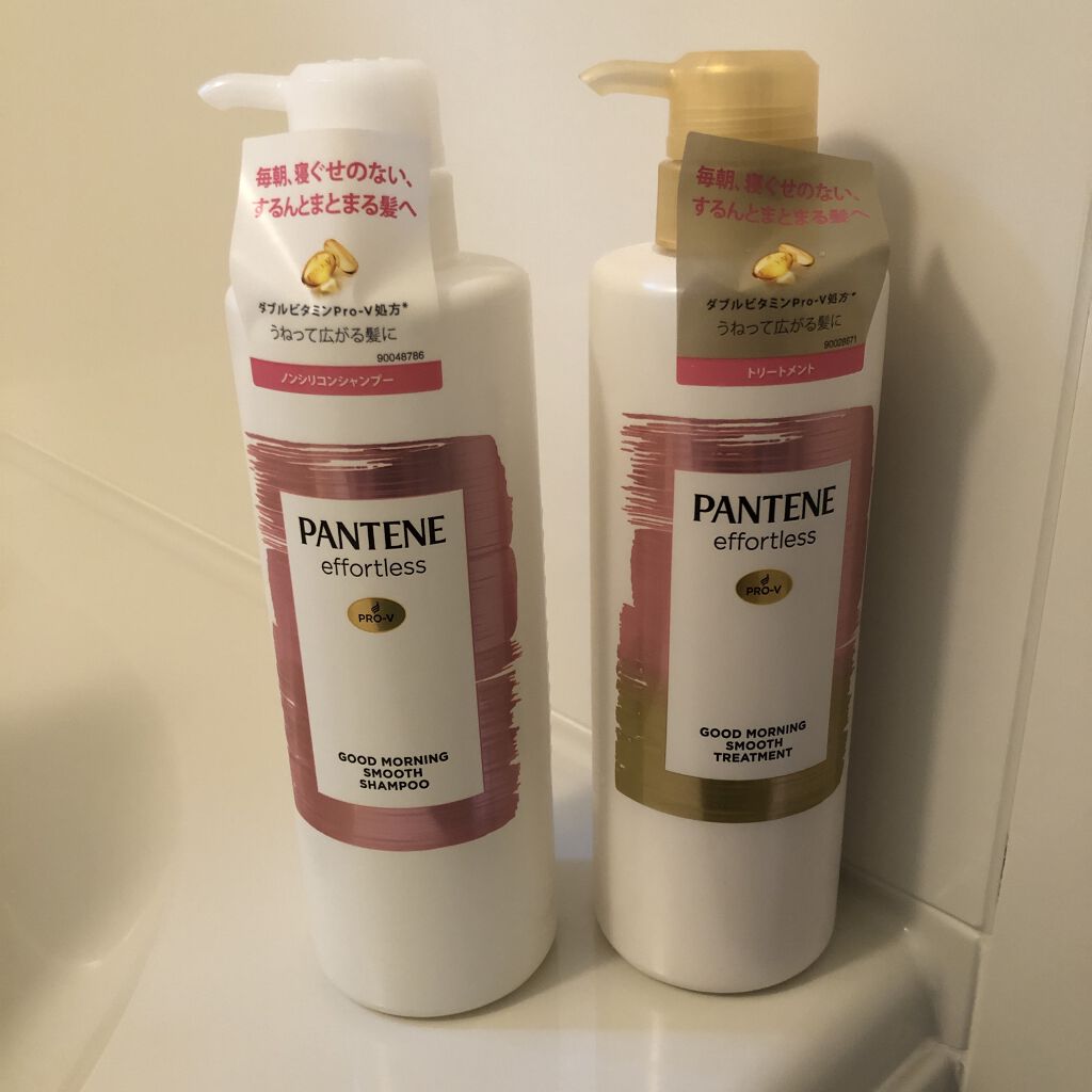 パンテーン エフォートレス グッドモーニング スムース シャンプー／トリートメント/パンテーン/市販シャンプーを使ったクチコミ（1枚目）