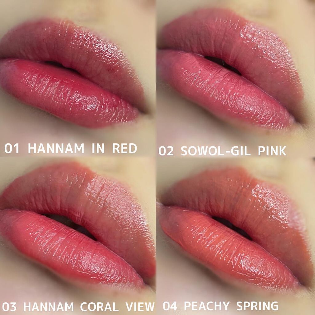 デューイ シロップ ティント 03 HANNAM CORAL VIEW/CLIO/口紅を使ったクチコミ（3枚目）
