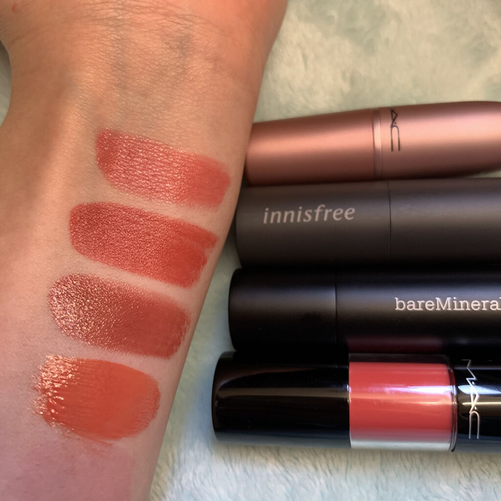 バーシーカラーバーニッシュ クリームリップステイン ピーチ アフラッシュ/M・A・C/リップグロスを使ったクチコミ（2枚目）