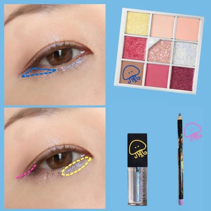 グリッターペディアアイパレット/unleashia/アイシャドウパレットを使ったクチコミ(5枚目)