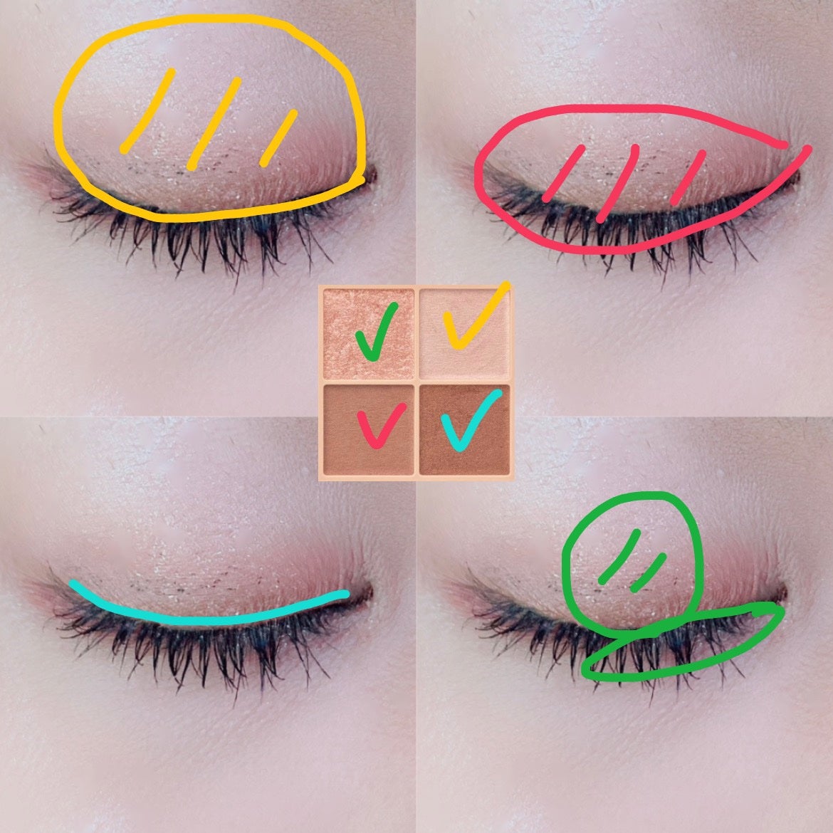 ベージュトーンアイシャドウ/CEZANNE/アイシャドウパレットを使ったクチコミ(2枚目)