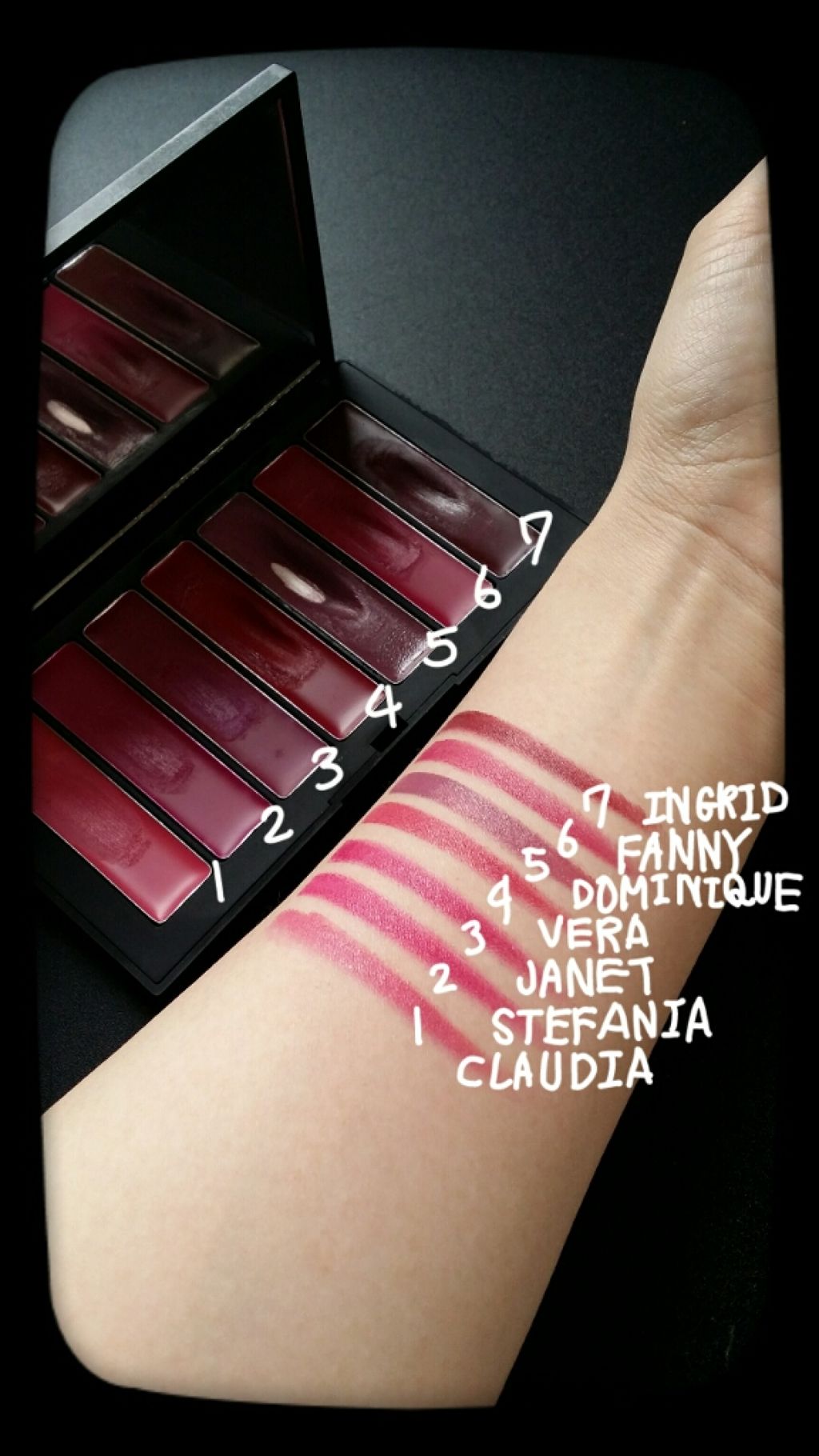 試してみた】NARS オーデイシャスリップスティックパレットの人気色