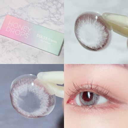 HoneyDrops 1day 15.0mm ももブルージュ/HONEY DROPS/ワンデー(1DAY)カラコンの画像