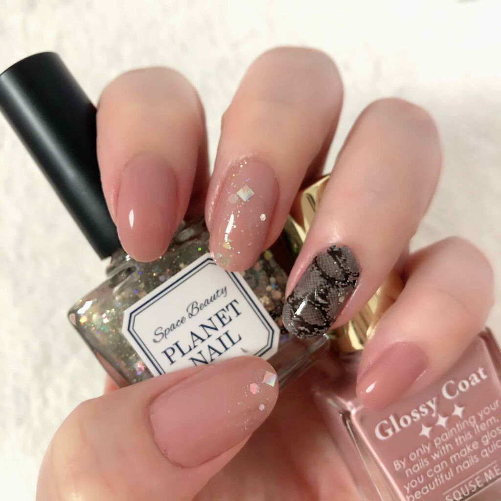 グロッシーコート モーヴピンク【旧】/スキューズミー/オールインワンネイルを使ったクチコミ（1枚目）