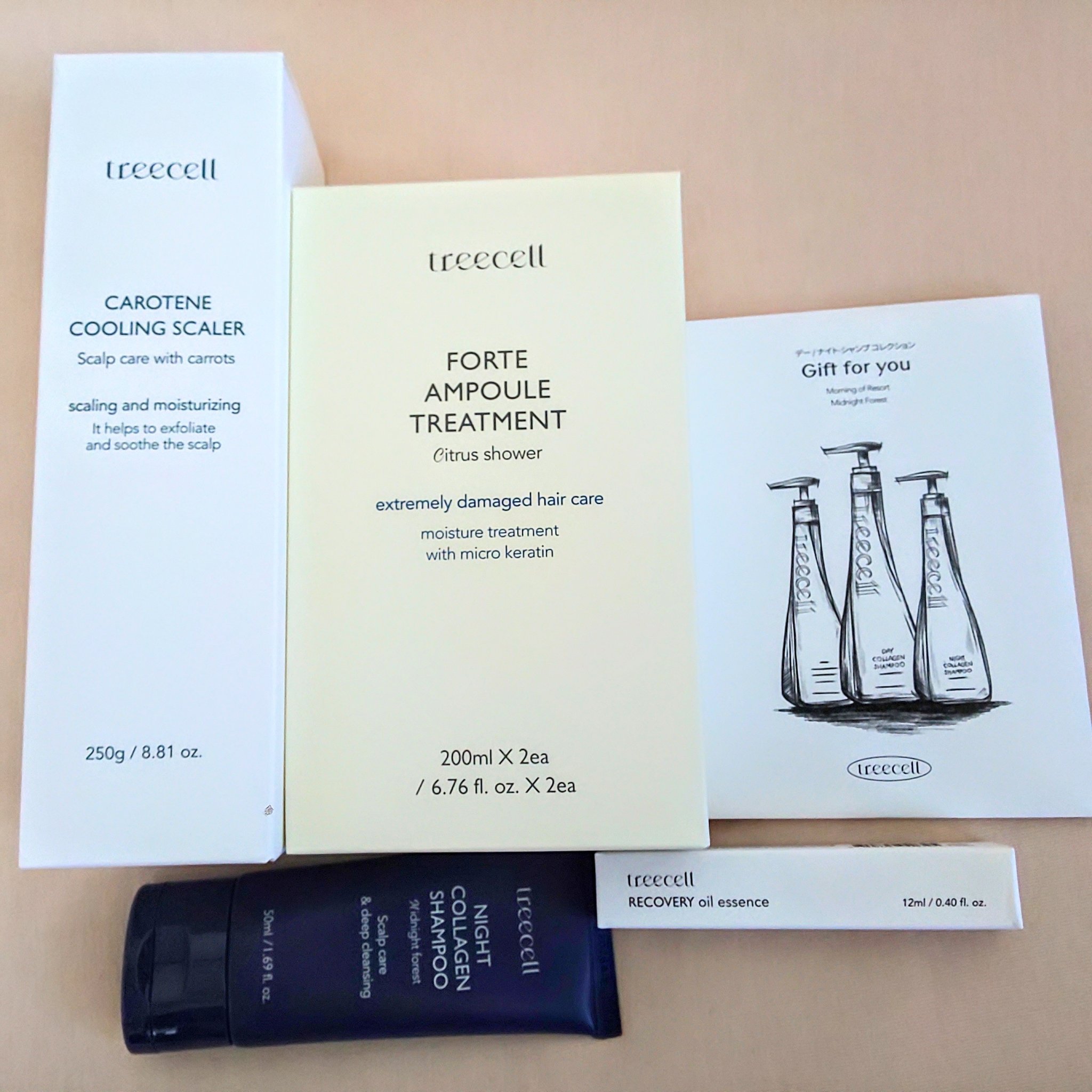 treecell デーコラーゲンシャンプーモーニングオブリゾートのクチコミ「初めてのtreecell

(購入品)
フォルテ アンプル トリートメント
カロテンクーリング.....」（1枚目）