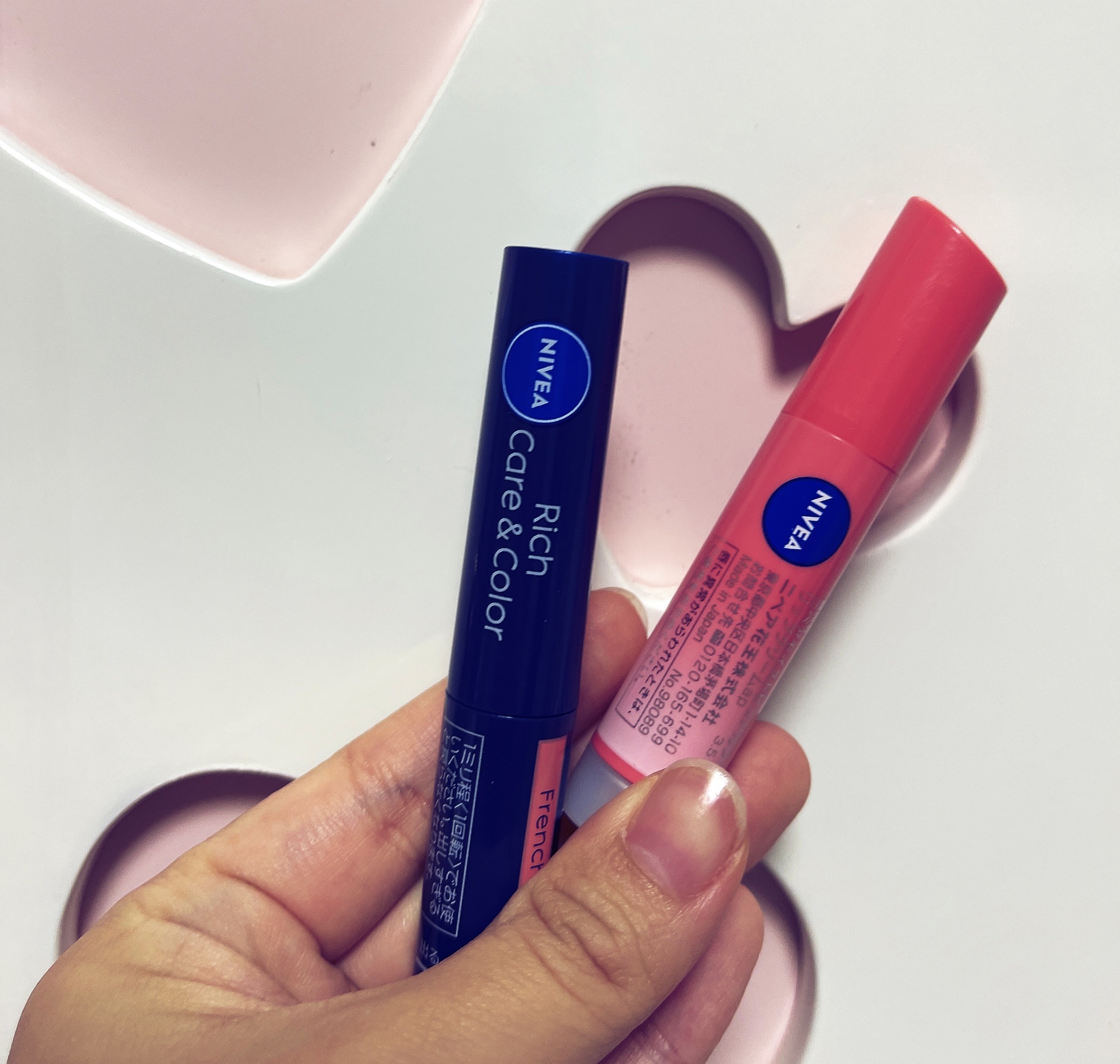 ニベア リッチケア＆カラーリップ/ニベア/リップクリームを使ったクチコミ（1枚目）