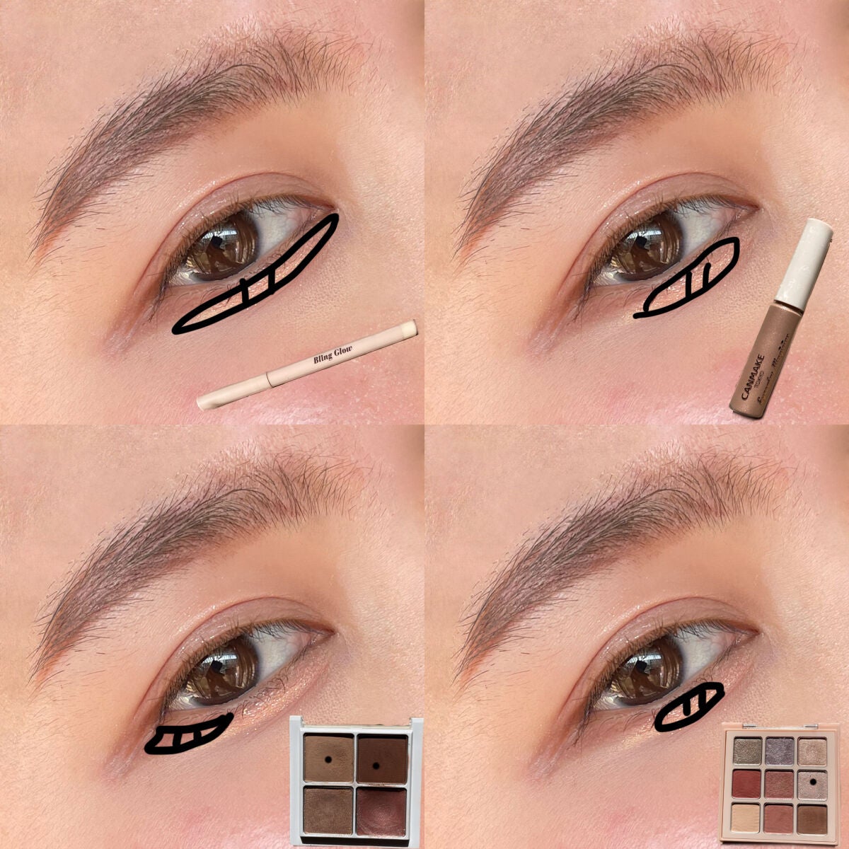 THE アイパレR/b idol/アイシャドウパレットを使ったクチコミ(3枚目)