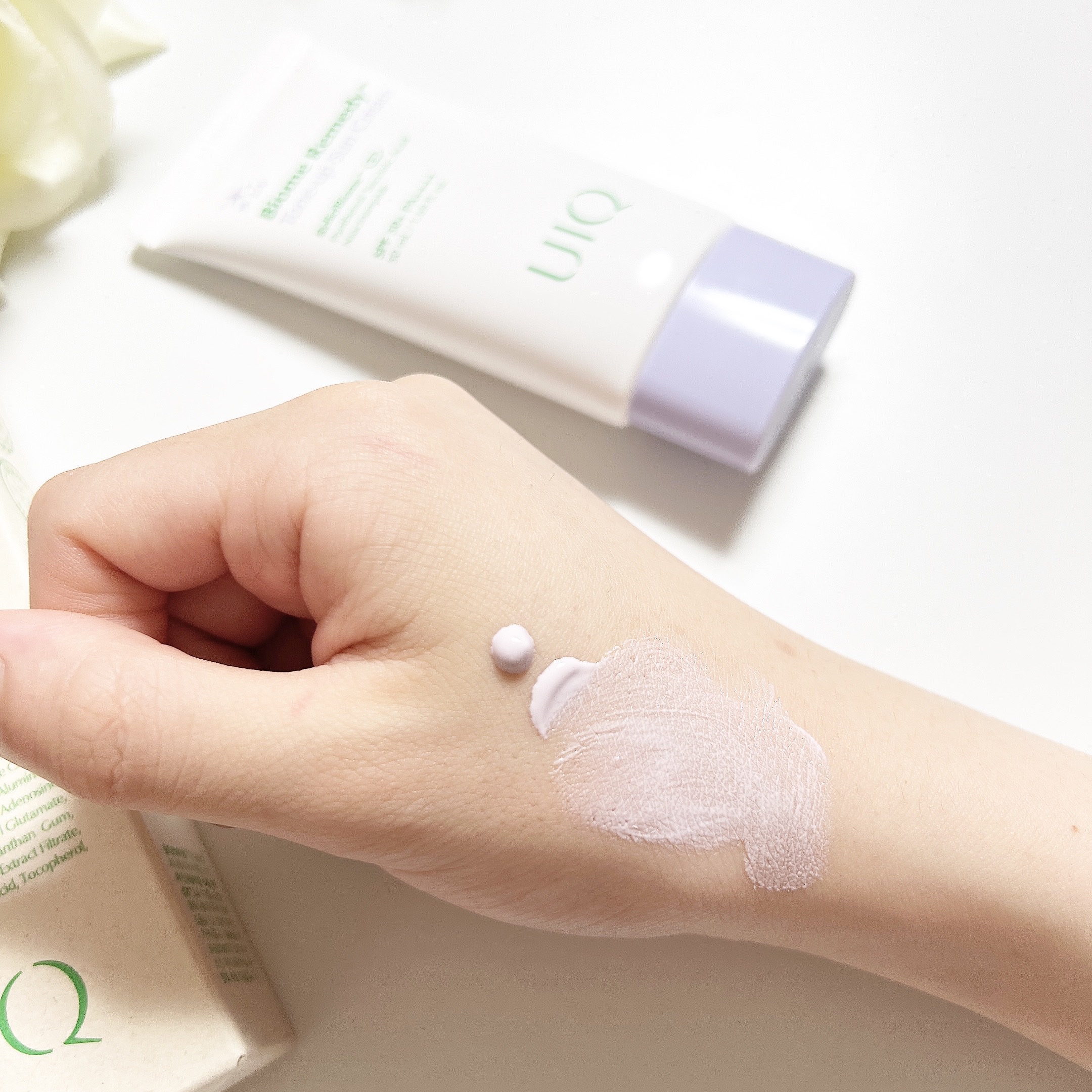 バイオームレメディパープルトーンアップUVクリーム/UIQ/日焼け止めクリームを使ったクチコミ（3枚目）